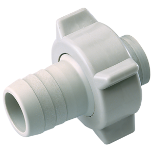 Hose connection PVDF, rotatable
